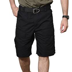 BWBIKE Tactical Cargo Shorts Herren Outdoor Multi-Pockets Hose Sommer Trainingsshorts Military Commuter Army Fan Hose (ohne Gürtel),Schwarz M von BWBIKE