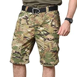 BWBIKE Tactical Cargo Shorts Herren Outdoor Multi-Pockets Hose Sommer Trainingsshorts Military Commuter Army Fan Hose (ohne Gürtel),Tarnung XL von BWBIKE