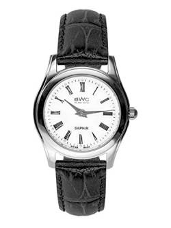 BWC Swiss Damen Uhr Analog Quarz mit Leder Armband 200395002 von BWC Swiss