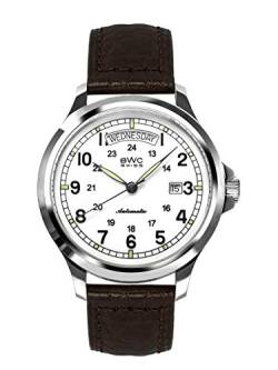 BWC Swiss Herren Uhr Analog Automatik mit Leder Armband 200525001 von BWC Swiss