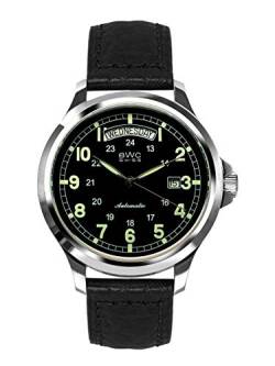 BWC Swiss Herren Uhr Analog Automatik mit Leder Armband 200525002 von BWC Swiss