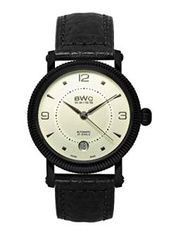 BWC Swiss Herren Uhr Analog Automatik mit Leder Armband 207685441 von BWC Swiss