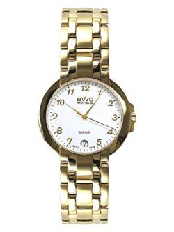 BWC Swiss Herren Uhr Analog Quarz mit Edelstahl Armband 207745105 von BWC Swiss