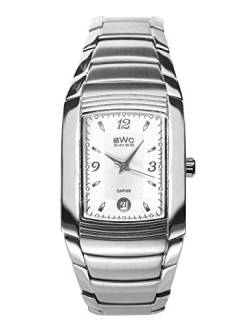 BWC Swiss Herren Uhr Analog Quarz mit Edelstahl Armband 207815001 von BWC Swiss