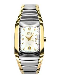 BWC Swiss Herren Uhr Analog Quarz mit Edelstahl Armband 207815203 von BWC Swiss