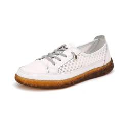 BWGHBH Damen Mädchen Schuhe Sneaker Freizeitschuhe atmungsaktiv lässig ausgehöhlt（Weiß,Größe 39） von BWGHBH