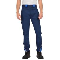 BWOLF ARES 100% Baumwolle Arbeitshosen Männer Arbeitshose Herren (Blau, S) von BWOLF