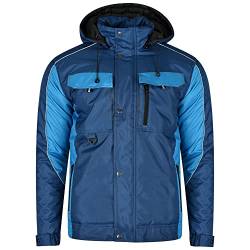 BWOLF BRAVER Arbeitsjacke Herren Winter Herren Winter Winddichte Winterjacke Arbeitsjacke Warme mit Kapuze Outdoor Jacken für Männer (Blau, XL) von BWOLF