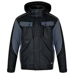 BWOLF BRAVER Arbeitsjacke Herren Winter Herren Winter Winddichte Winterjacke Arbeitsjacke Warme mit Kapuze Outdoor Jacken für Männer (Schwarz, L) von BWOLF