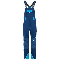 BWOLF Brave Latzhose Herren Arbeitshose Schutz-Latzhose mit Kniepolster-Taschen verstärkt mit 600D Polyester (Blau, XL) von BWOLF