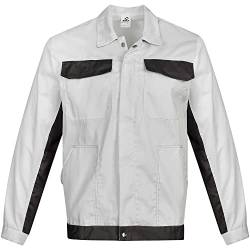BWOLF DELTA Arbeitsjacke Männer Arbeitsjacke Herren Arbeitsjacke Bundjacke Baumwolle/Polyester 4 Taschen (3XL, Weiß) von BWOLF