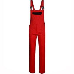 BWOLF DELTA Latzhose Herren Arbeitshose Schutz-Latzhose Arbeitslatzhose Baumwolle/Polyester 5 Taschen (Rot/Schwarz, L) von BWOLF