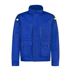 BWOLF Marvin Arbeitsjacke Männer Arbeitsjacke Herren mit Reflektierenden Elementen in Blau/Grün (Blau/Grün, 3XL) von BWOLF