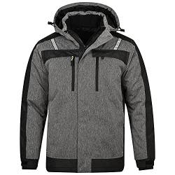 BWOLF OLYMPIA Arbeitsjacke Herren Winter Herren Winter Wasserdichte Winddichte Winterjacke Arbeitsjacke Warme (Grau, 2XL) von BWOLF