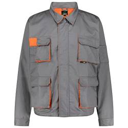 BWOLF Sigma Arbeitsjacke Männer Arbeitsjacke Herren Multifunktionale Arbeitsjacke Bundjacke – Multitaschen (L, Gray/Orange) von BWOLF