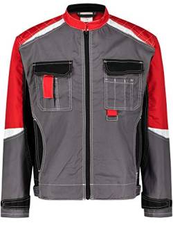 BWOLF Techno Arbeitsjacke Männer Arbeitsjacke Herren/Damen mit Reflektierenden Elementen in Grau/Rot/Schwarz (3XL) von BWOLF