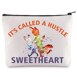 BWWKTOP Nick & Judy Kosmetiktasche, Make-up-Tasche, Cartoon-Film-Fans, Geschenke "It's Called A Hustle Sweart", Make-up-Tasche mit Reißverschluss, Nick & Judy, nennt Hustle, Tasche von BWWKTOP