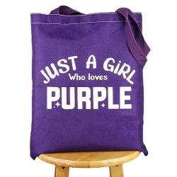BWWKTOP Purple Fans Kosmetik Make-up Tasche Lila Liebhaber Geschenk Just A Girl Who Loves Lila Lila Reißverschluss Beutel Tasche Lila Merchandise, Mädchen liebt Lila TG, Tasche von BWWKTOP