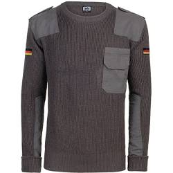 BWuM Bundeswehr Pullover mit Flaggen, Größe:3XL, Farbe:Anthrazit von BWuM