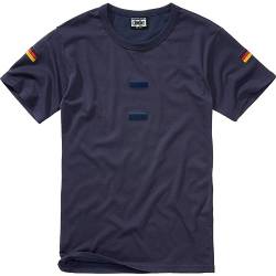 BWuM Bundeswehr Tropenshirt mit Flaggen & Klett, Größe:10 (4XL), Farbe:Navy Blau von BWuM