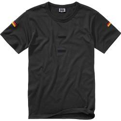 BWuM Bundeswehr Tropenshirt mit Flaggen & Klett, Größe:12 (6XL), Farbe:Schwarz von BWuM