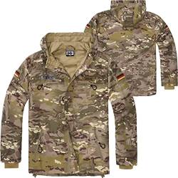 BWuM Tactical Windbreaker Zipper Sommer + Patch & Flaggen, Größe:3XL, Farbe:Tacticalcamo von BWuM