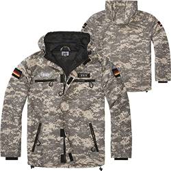 BWuM Tactical Windbreaker Zipper Sommer + Patch & Flaggen, Größe:5XL, Farbe:AT-Digital von BWuM