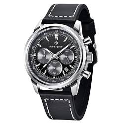 BENYAR Herren Uhren Lederarmband Armbanduhr Analog Quarzuhr Uhren für Männer Mode Sport Chronograph Wasserdicht Herren Elegantes Geschenk von BY BENYAR