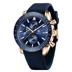 BENYAR Uhren Herren Analog Quarz Chronograph Herrenuhren 30M Wasserdicht Armbanduhr Leuchtende Datum Lässig Business-Kleid Uhren fur Männer Klassische Elegantes Geschenk von BY BENYAR