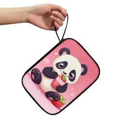 BYCHECAR Panda-Erdbeer-Uhrenarmband-Organizer für Damen, Aufbewahrungsbox mit 12 Schlitzen, Aufbewahrungstasche für Uhrenarmbänder, Reisetasche, Zubehör, AI039CZA44-17 von BYCHECAR