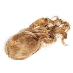 Lange Lockige Perücke, Perücken für langes lockiges Haar für Kostüme Tragen Sie fest Synthetisches Haar Hohe Temperatur Hellbraun mit Mittelstreifen für von BYERZ