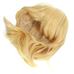 Verbesserte kurze Perücke für Frauen, Perücken aus Haar nach oben, weich für Frauen, dunkelgoldfarben, für den Alltag von BYERZ