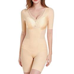 Shapewear für Frauen Postoperative Kompressionskleidung mit bh Shapewear Tummy Control Butt Lifter Bodysuit (Color : Beige, Size : M) von BYLIA