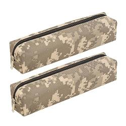 2PCS Federmäppchen Teenager Mädchen, Camouflage Federtaschen Mäppchen Etui Stifte Oxford Stiftetasche Bleistift Beutel Federmappe Schulsachen Pencil Case für Studenten Schule Büro Mädchen Damen von BYNYXI