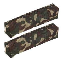 2PCS Federmäppchen Teenager Mädchen, Camouflage Federtaschen Mäppchen Etui Stifte Oxford Stiftetasche Bleistift Beutel Federmappe Schulsachen Pencil Case für Studenten Schule Büro Mädchen Damen von BYNYXI