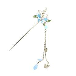 Retro Haarstäbchen Haarnadeln mit Quaste Chinesische Haarnadeln Glitzer Strass Vintage Chinesisch Haarstab Haar Stick Blumen Haar Metall Haarnadel Japanische Haarstäbchen Haarstock Haarschmuck von BYNYXI