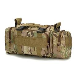 Taktisch Hüfttasche Herren, Outdoor Gürteltasche Camouflage Schultertasche Verstellbare Crossbody Bag Militärisch Bauchtasche Wasserdicht Gürteltasche für Wandern Camping Angeln-35cmx14cmx18cm von BYNYXI