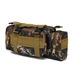 Taktisch Hüfttasche Herren, Outdoor Gürteltasche Camouflage Schultertasche Verstellbare Crossbody Bag Militärisch Bauchtasche Wasserdicht Gürteltasche für Wandern Camping Angeln-35cmx14cmx18cm von BYNYXI