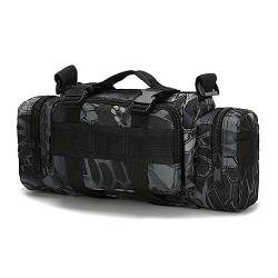 Taktisch Hüfttasche Herren, Outdoor Gürteltasche Camouflage Schultertasche Verstellbare Crossbody Bag Militärisch Bauchtasche Wasserdicht Gürteltasche für Wandern Camping Angeln-35cmx14cmx18cm von BYNYXI