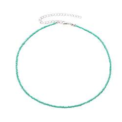 BYUTFA Bunte Böhmen-Perlen-Halsketten für Frauen, ethnischer Stil, Sommer-Strand-Halsband, Schmuck, bunte Perlen, Schlüsselbeinkette, Geschenk von BYUTFA