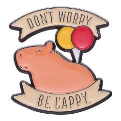 BYUTFA Emaille Pin Benutzerdefinierte Lustige Tier Buchstaben Broschen Hut Hemd Revers Tasche Abzeichen Cartoon Capybara Pin Schmuck Geschenk für von BYUTFA