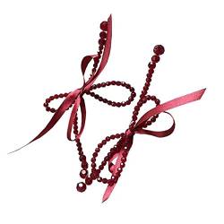 BYUTFA Statement-Glücksohrringe, übertrieben, großes Band, Kristall-Schleife, lange Tropfen-Ohrringe, Schmuck für Frauen und Mädchen von BYUTFA
