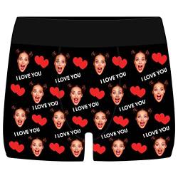 BYWEXCLESD Unterhose Personalisiert Männer Boxershorts mit Gesicht Foto Bedrucken Personalisierte Lustige, XS, S, M, L, XL, XXL, 3XL, Stil12 von BYWEXCLESD