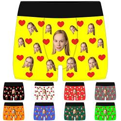 BYWEXCLESD Unterhose Personalisiert Männer Boxershorts mit Gesicht Foto Unterhose mit Gesicht Bedrucken Personalisierte Lustige, XS, S, M, L, XL, XXL, 3XL von BYWEXCLESD