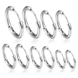 BYXG 5 Paar Stahl-Ohrringe,Ohrringe Aus Chirurgenstahl,Für Männer Und Frauen,Leicht,Damen-Ohrringe von BYXG