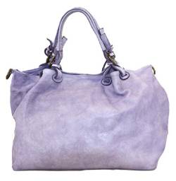 BZNA Bag Fee purpel Lederfarben Italy Designer Damen Handtasche Schultertasche Tasche Calf Leather Shopper Neu von BZNA