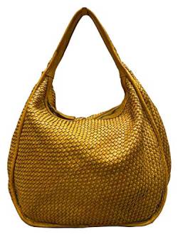 BZNA Bag Sanna gelb Italy Designer Damen Handtasche Schultertasche Tasche Leder Shopper Neu von BZNA