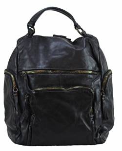 BZNA Bag Stella nero Backpacker Designer Rucksack Damenhandtasche Schultertasche Leder Nappa sheep ItalyNeu von BZNA