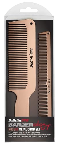 BaBylissPRO Barberology Kamm-Set – RoseFX Metall für Unisex 2-teiliges Kamm von BaByliss Pro