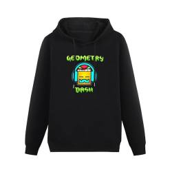 Geometry Dash Black Men's Hoodie Graphic Sweatshirt L von BaMfy